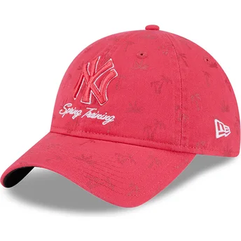Cap gebogen pink adjustable strap 9TWENTY Pattern Spring Training Fan Pack 2025 van New York Yankees MLB van New Era