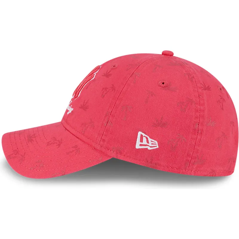 petten-gebogen-roze-verstelbaar-9twenty-pattern-spring-training-fan-pack-2025-van-new-york-yankees-mlb-van-new-era
