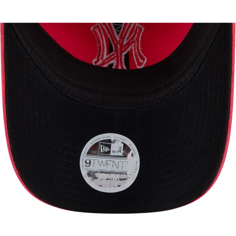 petten-gebogen-roze-verstelbaar-9twenty-pattern-spring-training-fan-pack-2025-van-new-york-yankees-mlb-van-new-era