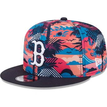 Gorra plana multicolor snapback 9FIFTY Printed Spring Training Fan Pack 2025 de Boston Red Sox MLB de New Era