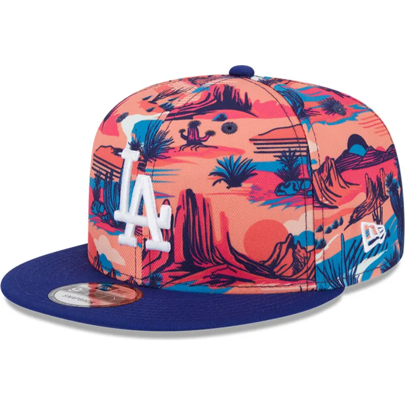 cappello-piatto-multicolore-snapback-9fifty-printed-spring-training-fan-pack-2025-dei-los-angeles-dodgers-mlb-di-new-era