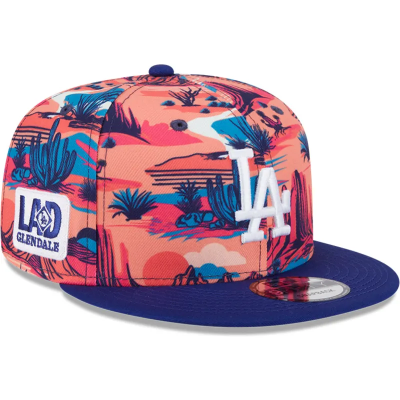 cappello-piatto-multicolore-snapback-9fifty-printed-spring-training-fan-pack-2025-dei-los-angeles-dodgers-mlb-di-new-era