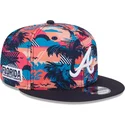 new-era-flat-brim-9fifty-printed-spring-training-fan-pack-2025-atlanta-braves-mlb-multicolor-snapback-cap