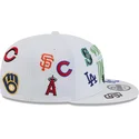 vit-platt-skarmsnapbackkeps-9fifty-scatter-spring-training-fan-pack-2025-med-mlb-cactus-league-logotyp-fran-new-era
