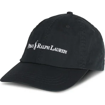 Petten gebogen zwart verstelbare band van Polo Ralph Lauren