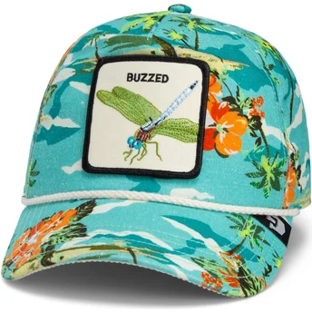 Petten gebogen blauw snapback Buzzed Hapy Our Salty Rim The Farm van Goorin Bros.