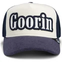 goorin-bros-full-flavor-wordmark-french-terry-beige-och-marinbla-truckerkeps
