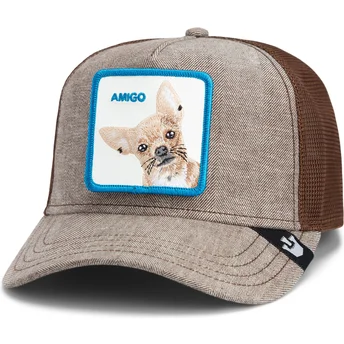 Goorin Bros. Chihuahua Amigo Suited Friend Business Professional The Farm Brown Trucker Hat