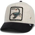 petten-gebogen-beige-snapback-escorpion-deadly-lethal-linen-rugged-comfort-the-farm-the-farm-van-goorin-bros