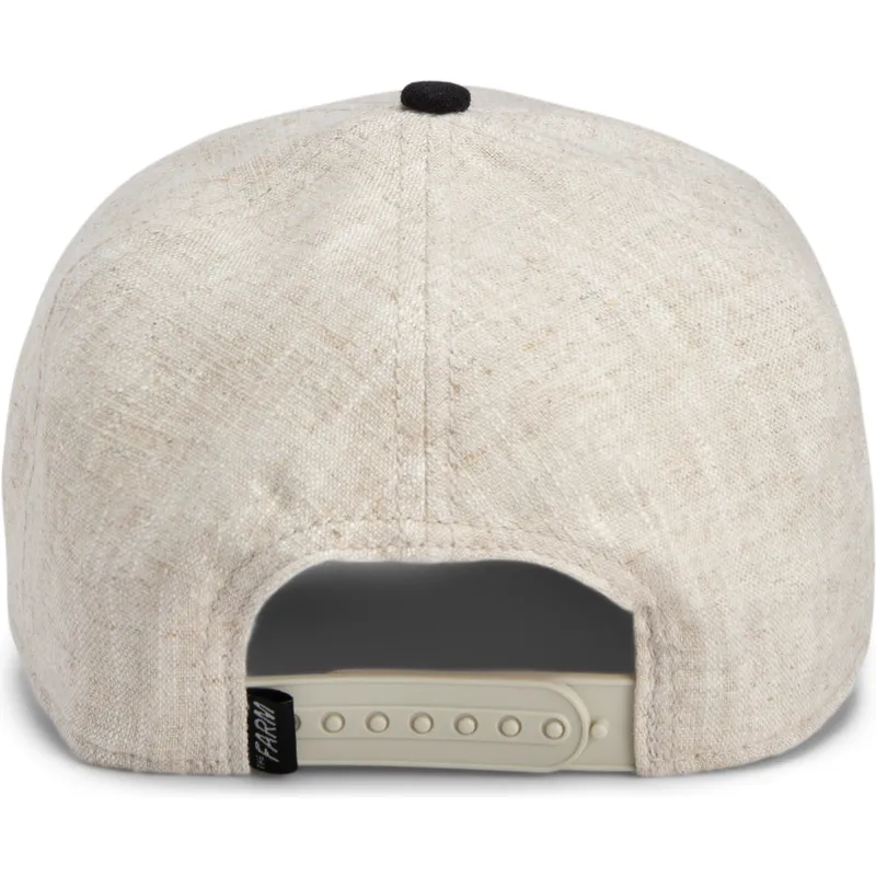 goorin-bros-deadly-lethal-linen-rugged-comfort-the-farm-skorpion-beige-og-sort-snapback-kasket