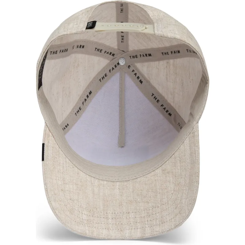 petten-gebogen-beige-snapback-bandit-cloth-rugged-comfort-the-farm-van-goorin-bros