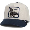 gorra-curva-beige-y-azul-marino-snapback-caballo-rogue-thread-rebel-rugged-comfort-the-farm-de-goorin-bros