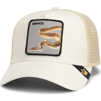 Petten gebogen beige snapback serpiente Menace Deadly Companion Core Canvas The Farm The Farm van Goorin Bros.