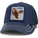 trucker-kasket-marinebla-orn-fierce-bird-of-prey-core-canvas-the-farm-fra-goorin-bros