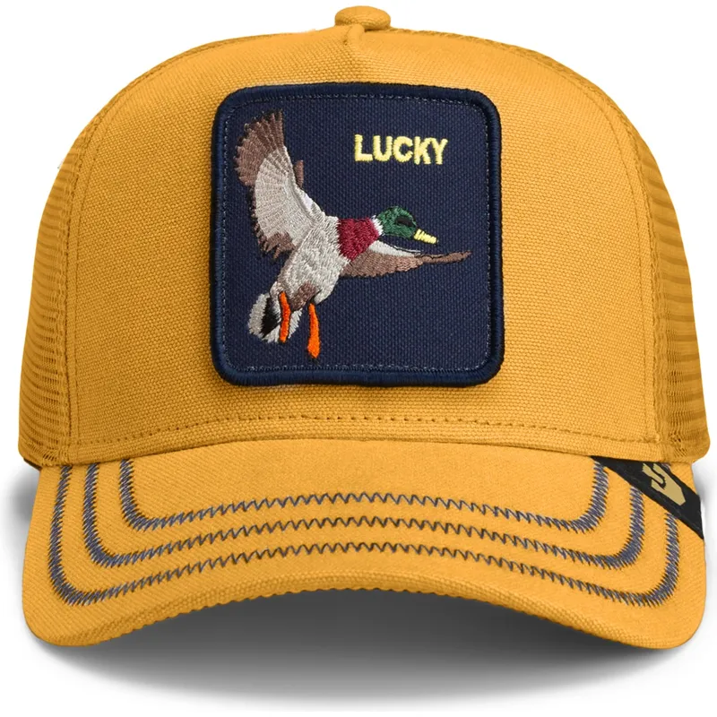 petten-gebogen-geel-snapback-lucky-gotta-be-quicker-core-canvas-the-farm-van-goorin-bros