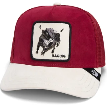 Petten gebogen rood snapback toro The Suede Bull Global Core Micro Suede The Farm The Farm van Goorin Bros.