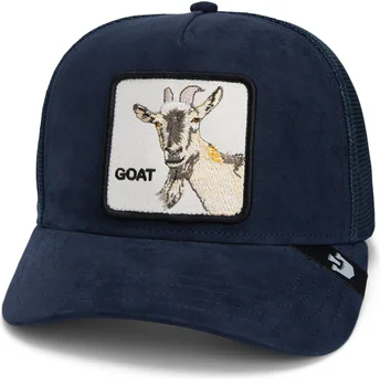 Gorra trucker azul marino cabra The Suede Goat Global Core Micro Suede The Farm de Goorin Bros.