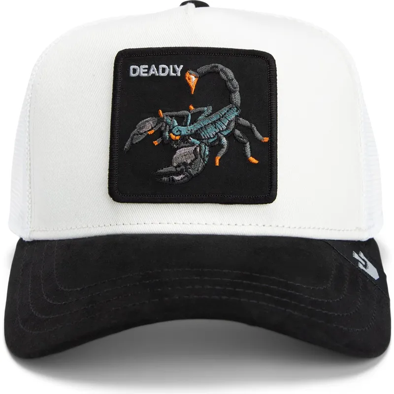 czapka-trucker-bezowa-i-czarna-skorpion-deadly-the-suede-scorpion-global-core-micro-suede-the-farm-od-goorin-bros