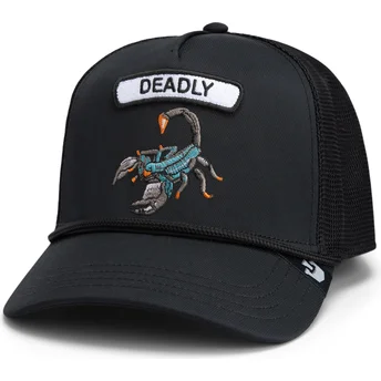 Petten gebogen zwart snapback The Farm van Goorin Bros.