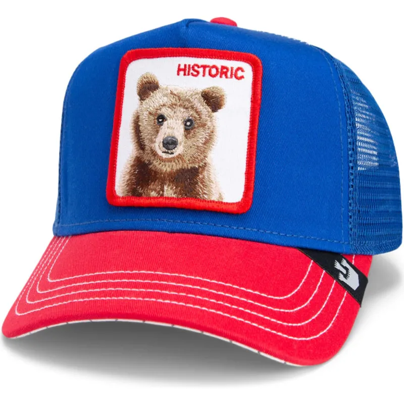 gorra-trucker-azul-y-roja-oso-the-historic-bear-fab-farm-de-goorin-bros gorra-trucker-azul-y-roja-oso-the-historic-bear-fab-farm-de-goorin-bros