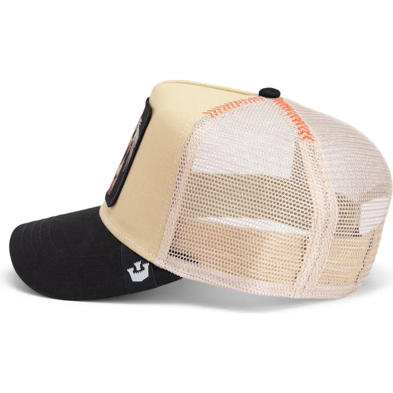 cappellino-trucker-beige-e-nero-foca-the-slick-seal-fab-farm-di-goorin-bros