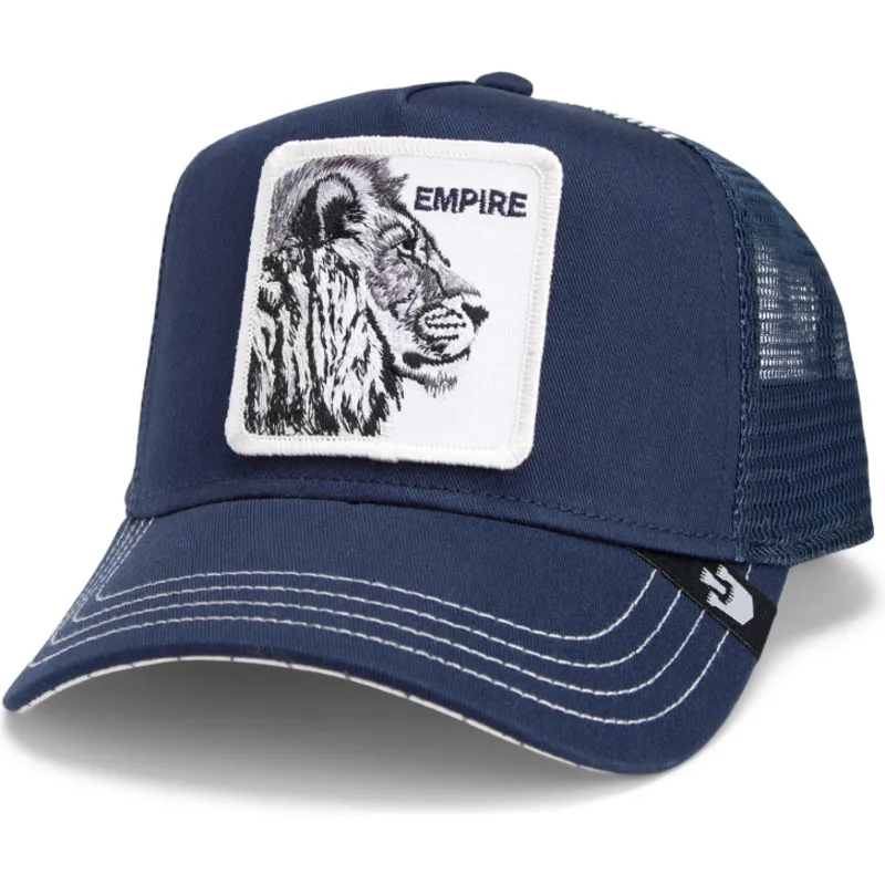 petten-gebogen-marineblauw-snapback-the-empire-lion-fab-farm-the-farm-van-goorin-bros