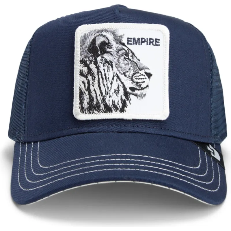 petten-gebogen-marineblauw-snapback-the-empire-lion-fab-farm-the-farm-van-goorin-bros