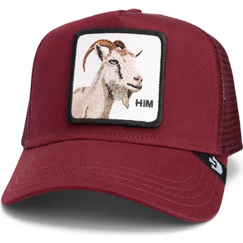 Casquette trucker rouge chèvre Himothy Core Combo The Farm Goorin Bros.