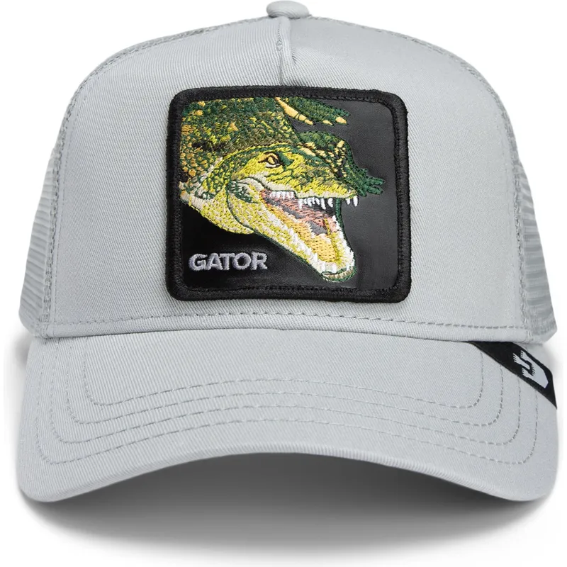 trucker-kasket-gra-krokodille-gator-swamp-monster-core-combo-the-farm-fra-goorin-bros