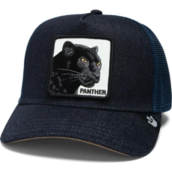 Gorra trucker azul marino pantera The Panther Global Core Denim The Farm de Goorin Bros.