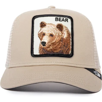 Gorra trucker beige oso The Bear Global Core The Farm de Goorin Bros.