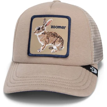 Gorra trucker beige para niño conejo Ok Zoomer The Farm de Goorin Bros.