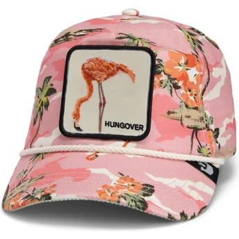 Petten gebogen roze snapback flotador Floater Randy Souse Git Salty Rim The Farm van Goorin Bros.