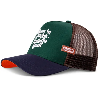 Gorra trucker verde y azul marino When In Doubt Paddle Out HFT de Coastal