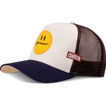 Cappellino trucker beige e blu navy Surf And Smile HFT di Coastal