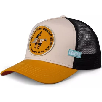 Beige und schwarze Trucker-Kappe Machu Picchu HFT von Coastal