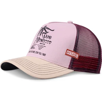 Petten gebogen roze snapback Club Morocco HFT van Coastal