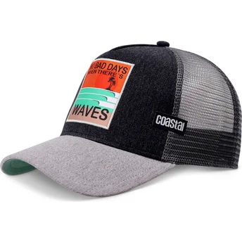 Gorra trucker negra y gris No Bad Days HFT de Coastal