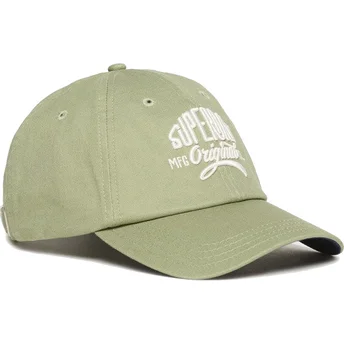 Petten gebogen groen verstelbare band Graphic Seagrass Green van Superdry
