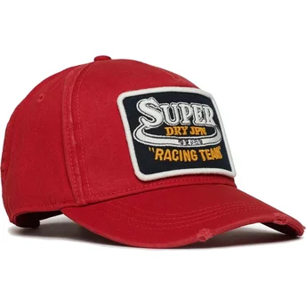 Petten gebogen rood verstelbare band Graphic Red van Superdry