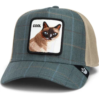 Petten gebogen blauw snapback Goorin Bros. Cool Cat Luxury Moon The Farm Blue Hat The Farm van Goorin Bros.