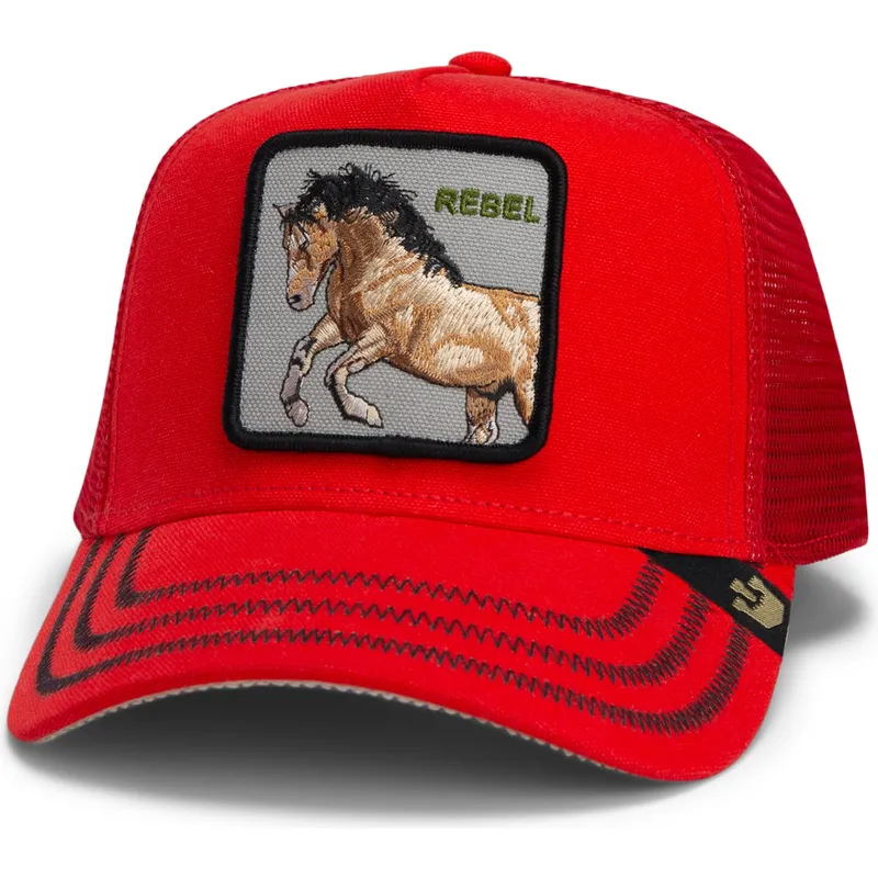 petten-gebogen-rood-snapback-goorin-bros-horse-rebel-the-wild-west-core-canvas-the-farm-red-hat-the-farm-van-goorin-bros