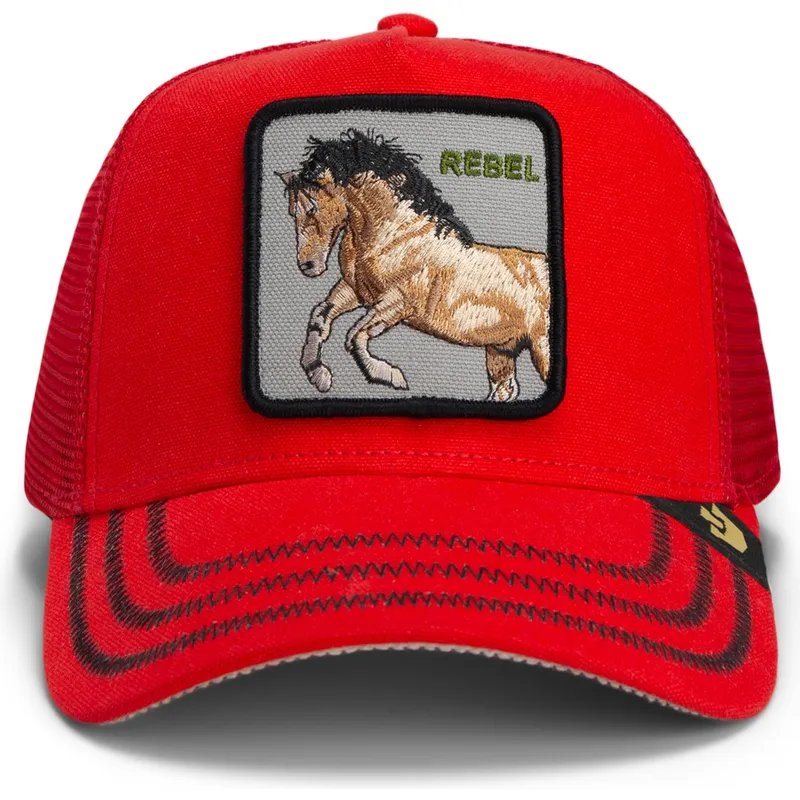 petten-gebogen-rood-snapback-goorin-bros-horse-rebel-the-wild-west-core-canvas-the-farm-red-hat-the-farm-van-goorin-bros