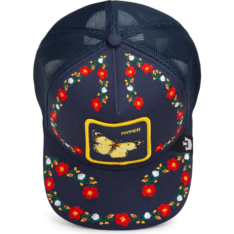 goorin-bros-farfalla-iperattiva-flora-fauna-the-farm-cappello-trucker-blu-navy