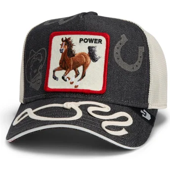 Cap gebogen navy blue snapback Goorin Bros. Power Full Throttle Horse Play The Farm Navy Blue Hat The Farm van Goorin Bros.
