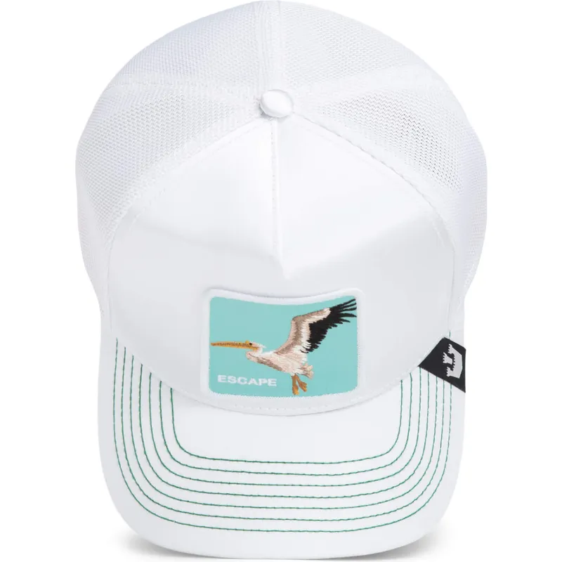 cap-gebogen-white-snapback-goorin-bros-pelican-bird-escape-not-into-yoga-great-escape-the-farm-white-hat-the-farm-van-goorin-bro