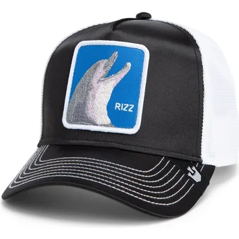 Cap gebogen black snapback Goorin Bros. Dolphin Rizz Rizzky Bizznizz Great Escape The Farm Black and White Hat The Farm van Goorin Bros.