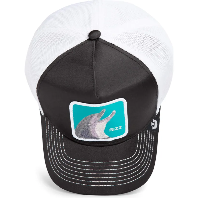 goorin-bros-dolphin-rizz-rizzky-bizznizz-great-escape-the-farm-czarno-biala-czapka-trucker