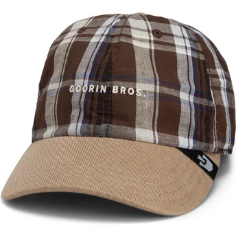 Petten gebogen bruin snapback Goorin Bros. Curved Brim Ask Your Mother Papa Cap Madras The Farm Brown Cap The Farm van Goorin Bros.