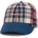 goorin-bros-curved-brim-raised-in-a-barn-papa-cap-madras-the-farm-marineblaue-und-rote-snapback-cap